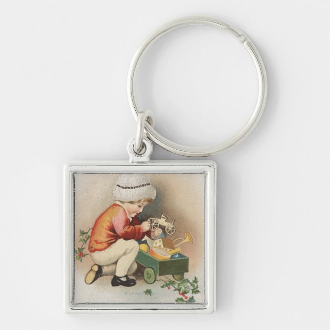 My Christmas WishKid Observing Toys Keychain (Front)