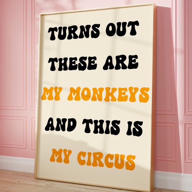 My Circus Poster | Funny Retro Typography Wall Art (Creator Uploaded)
