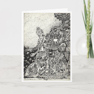 My city driven by fire into the sea... card