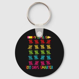 My Cl Is 100 Days Smarter Teacher 100th Days Of Sc Keychain