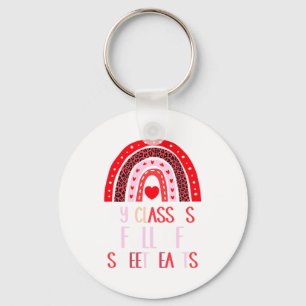 My Cl Is Full Of Sweethearts Teacher Valentines Keychain