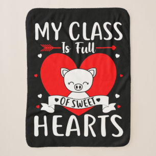 My Class Is Full Of Sweet Hearts Valentine Sherpa Blanket