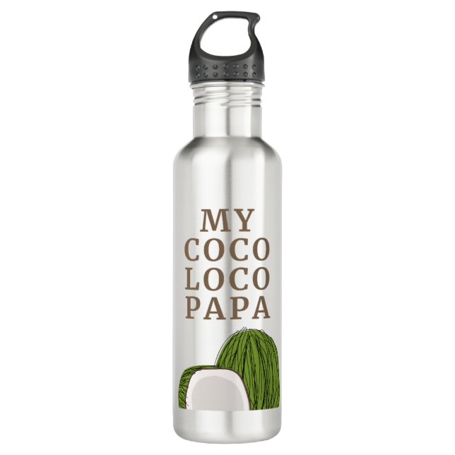 My Coco Loco Papa Water Bottle (Front)