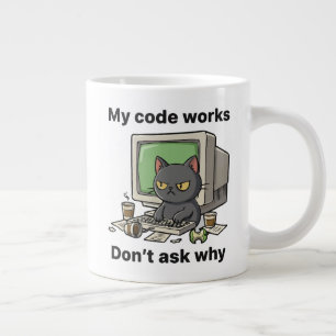 My code works Don't ask why Large Coffee Mug