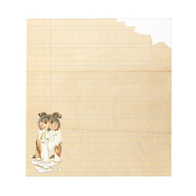 My Collie Ate My Homework Notepad (Front)