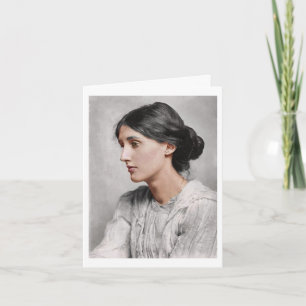 My colorization of Virginia Woolf card