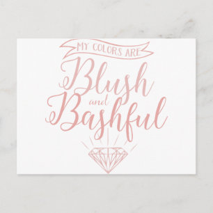 My colors are blush and bashful postcard