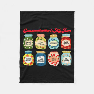 My Communication Jam Speech Therapy Slp Fleece Blanket