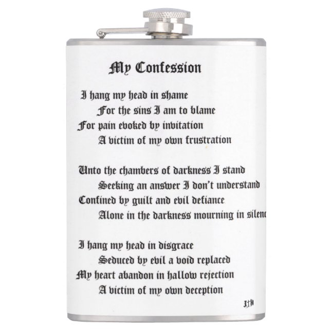 My Confession Hip Flask (Front)