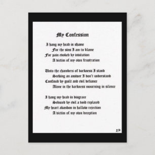 My Confession Postcard
