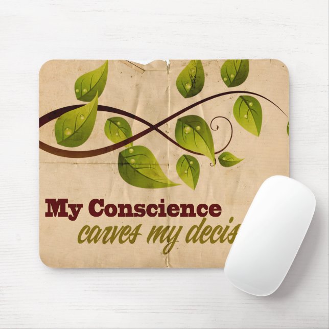 "My conscience" Motivation Affirmation Mouse Pad (With Mouse)