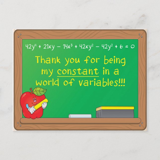 My Constant in a World of Variables Postcard (Front)