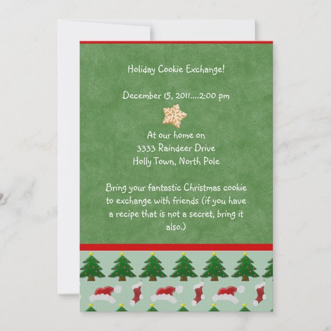 My Cookie Exchange invitation (Front)