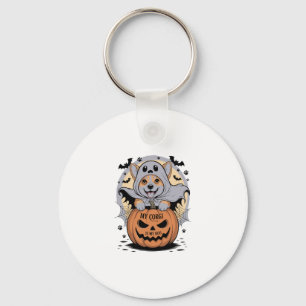 My Corgi is My Boo Halloween Keychain