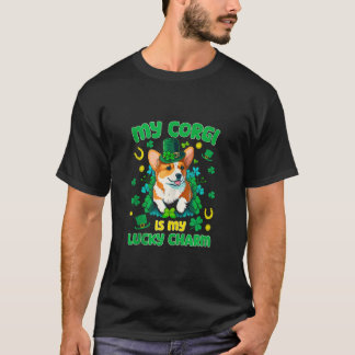 My Corgi Is My Lucky Charm Dog St Patricks Kids Me T-Shirt