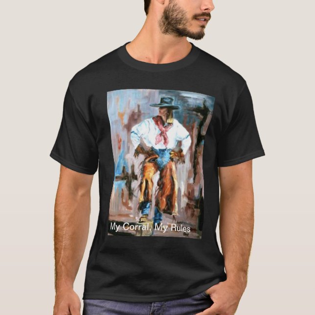 My Corral, My Rules No.3 Men's Style T-Shirt (Front)
