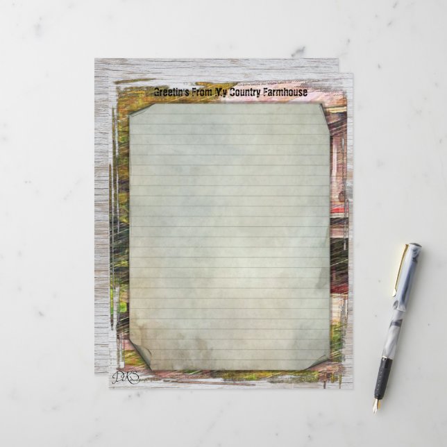 My Country Farmhouse 8.5x11 Paper Sheet (Front/Back In Situ)