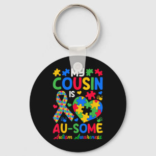 My Cousin Is Au-some Autism Awareness Day Brothers Keychain