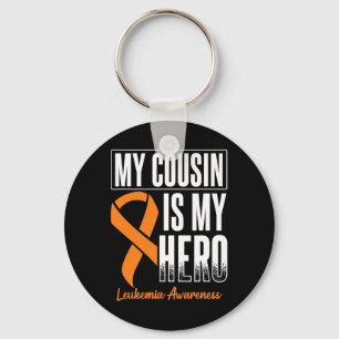 My Cousin My Hero Leukaemia Cancer Leukaemia Aware Keychain