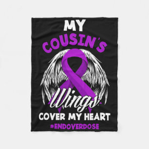 My Cousin's Wings Cover My Heart End Overdose Fleece Blanket