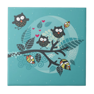 My crazy owl pet tile