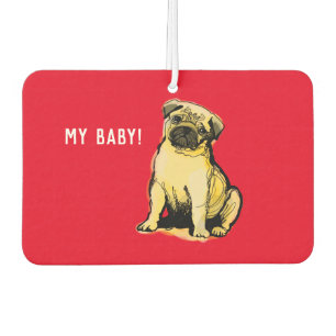 My cream coloured pug baby  air freshener