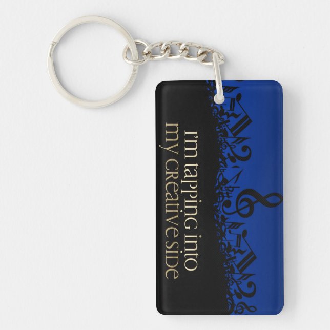 "My creative side" Motivation Affirmation Keychain (Front)