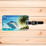 My Cruising Luggage Cruise Ship  Luggage Tag<br><div class="desc">This design may be personalized in the area provided by changing the photo and/or text. Or it can be customized by clicking Personalize this Template and then choosing the click to customize further option and delete or change the colour of the background, add text, change the text colour or style,...</div>