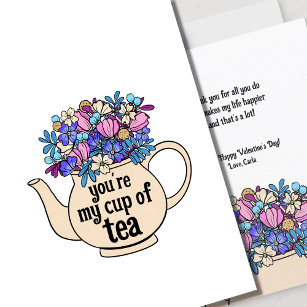 My Cup of Tea Illustrated Valentine's Day Card