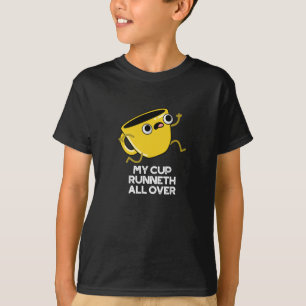 My Cup Runnet All Over Funny Bible Pun Dark BG T-Shirt