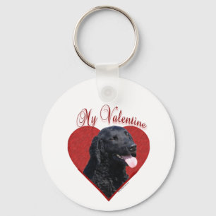 My Curly-Coated Retriever Valentine Keychain