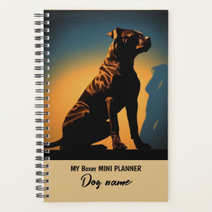 My Custom Dog Name Boxer Portrait Planner