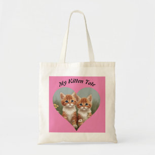 My Cute Kitten Tote Customize Name Bag