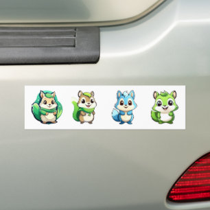 My cute little squirrels bumper sticker