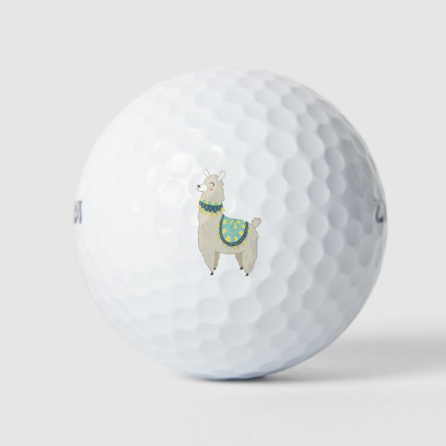 My Cute Llama Golf Balls (Front)
