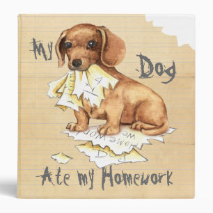 My Dachshund Ate My Homework Binder