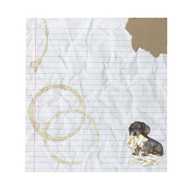 My Dachshund Ate My Lesson Plan Notepad (Front)