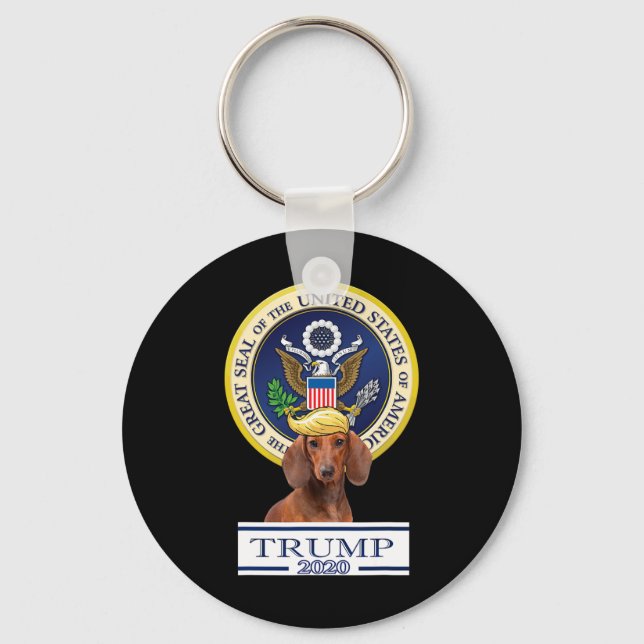 My Dachshund For Trump  Keychain (Front)