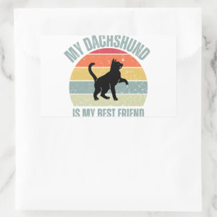 My Dachshund Is My Best Friend  Sticker