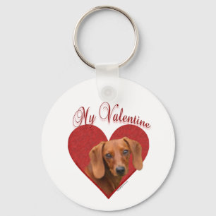 My Dachshund Valentine Keychain