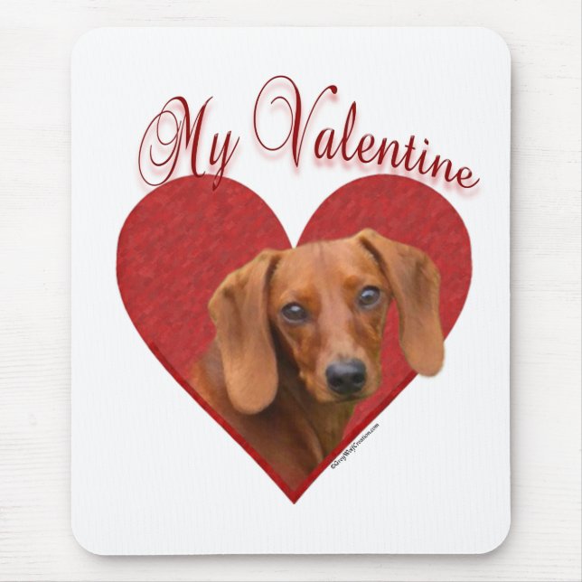 My Dachshund Valentine Mouse Pad (Front)