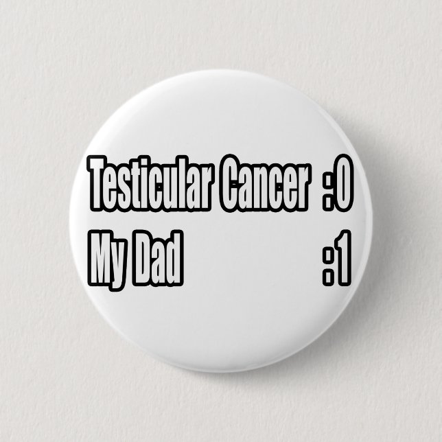My Dad Beat Testicular Cancer (Scoreboard) 2 Inch Round Button (Front)