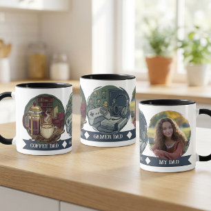 My Dad Coffee and Gamer   Father's Day Photo Mug