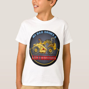 My Dad Drives An Earthmover Scraper Kids T-Shirt