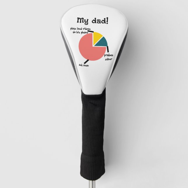 My Dad Funny Traits, Custom Surprises For Father   Golf Head Cover (Front)