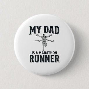 My Dad Is a Marathon Runner Vintage Shirt Design_1 2 Inch Round Button