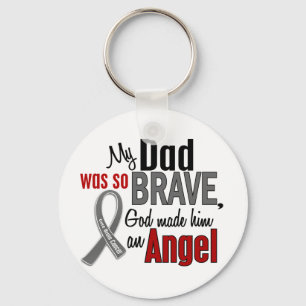 My Dad Is An Angel 1 Brain Cancer Keychain