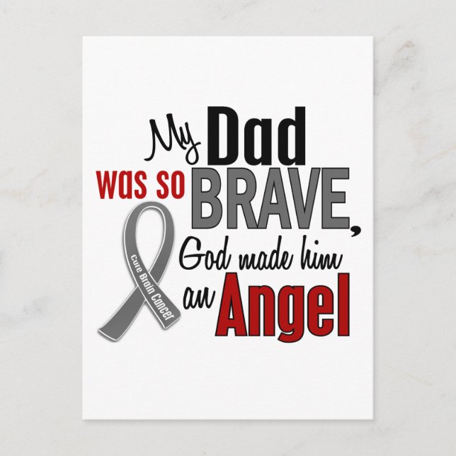 My Dad Is An Angel 1 Brain Cancer Postcard (Front)