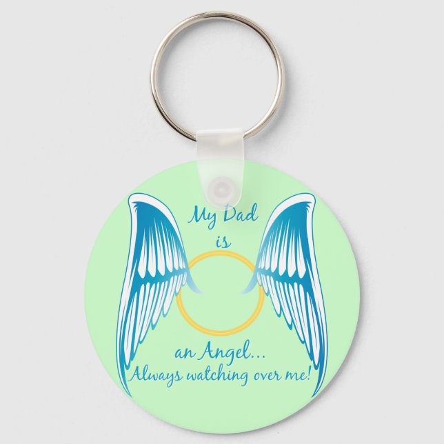 My Dad is an Angel Keychain (Front)