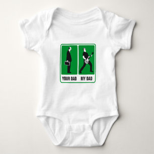 my dad is cooler than your dad rock guitar player baby bodysuit